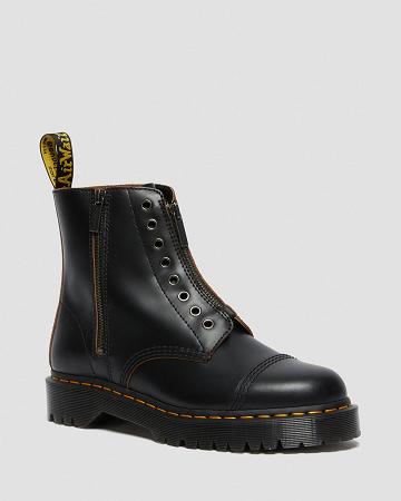 Women's Dr Martens 1460 Laceless Bex Leather Ankle Boots Black | AU 12QMA